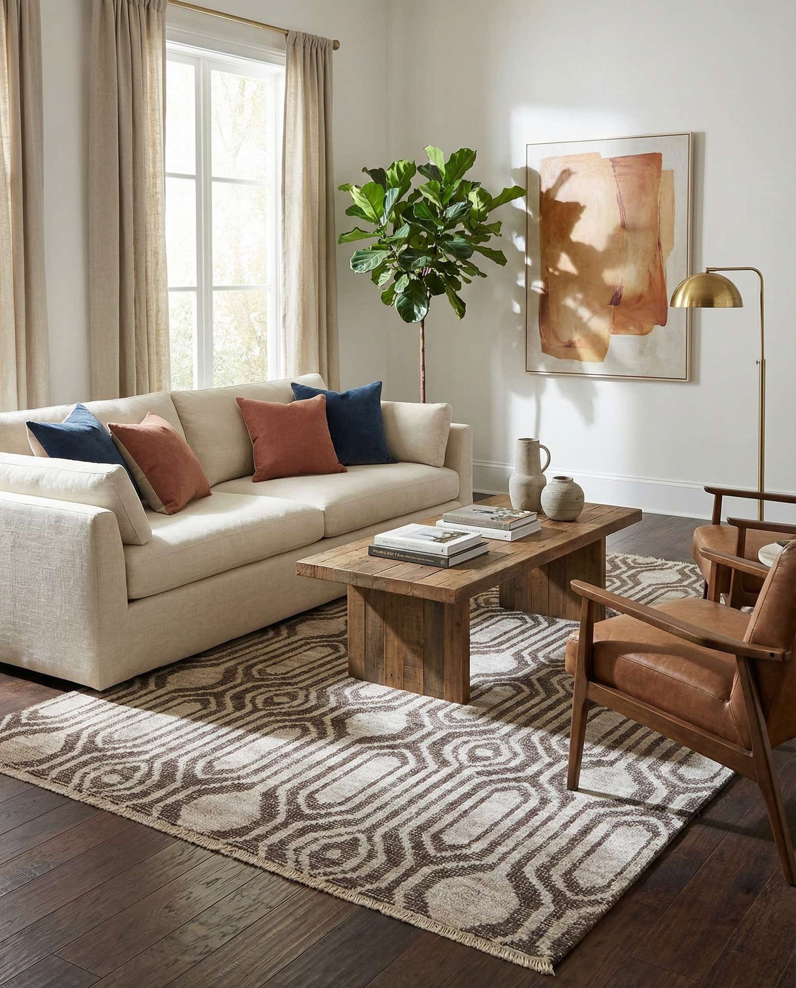 4' 9 x 8' Hand Knotted Darya Rug
