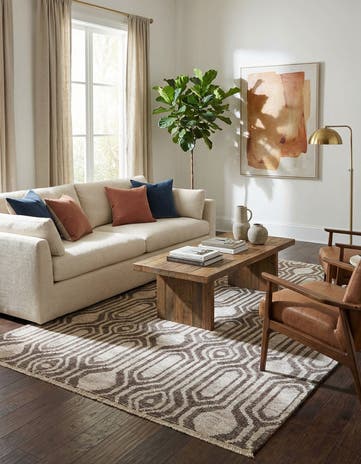 4' 9 x 8' Hand Knotted Darya Rug