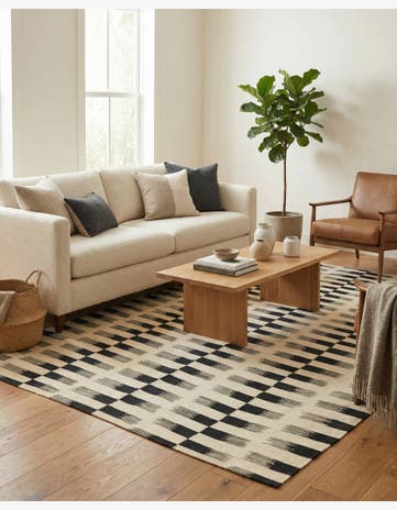 6' x 8' Hand Woven Kilim Modern Wool Rug