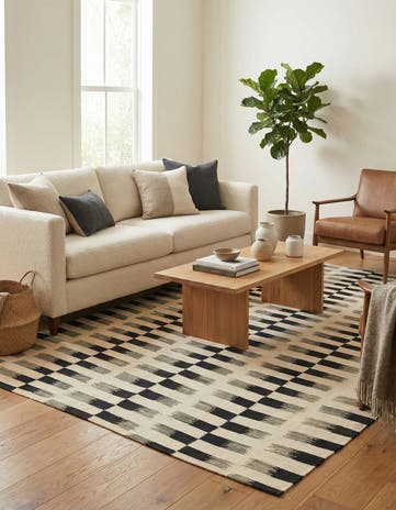 6' x 8' Hand Woven Kilim Modern Wool Rug
