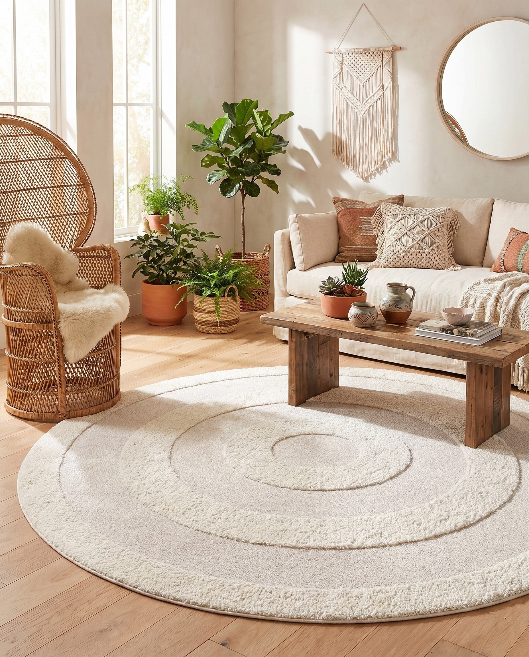 10' x 10' Boho Round Rug