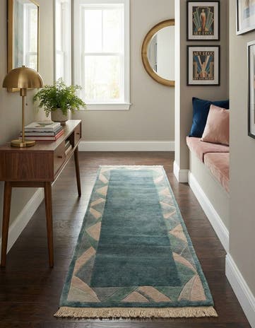 2' 6 x 8' Hand Knotted Tibet Wool Runner Rug
