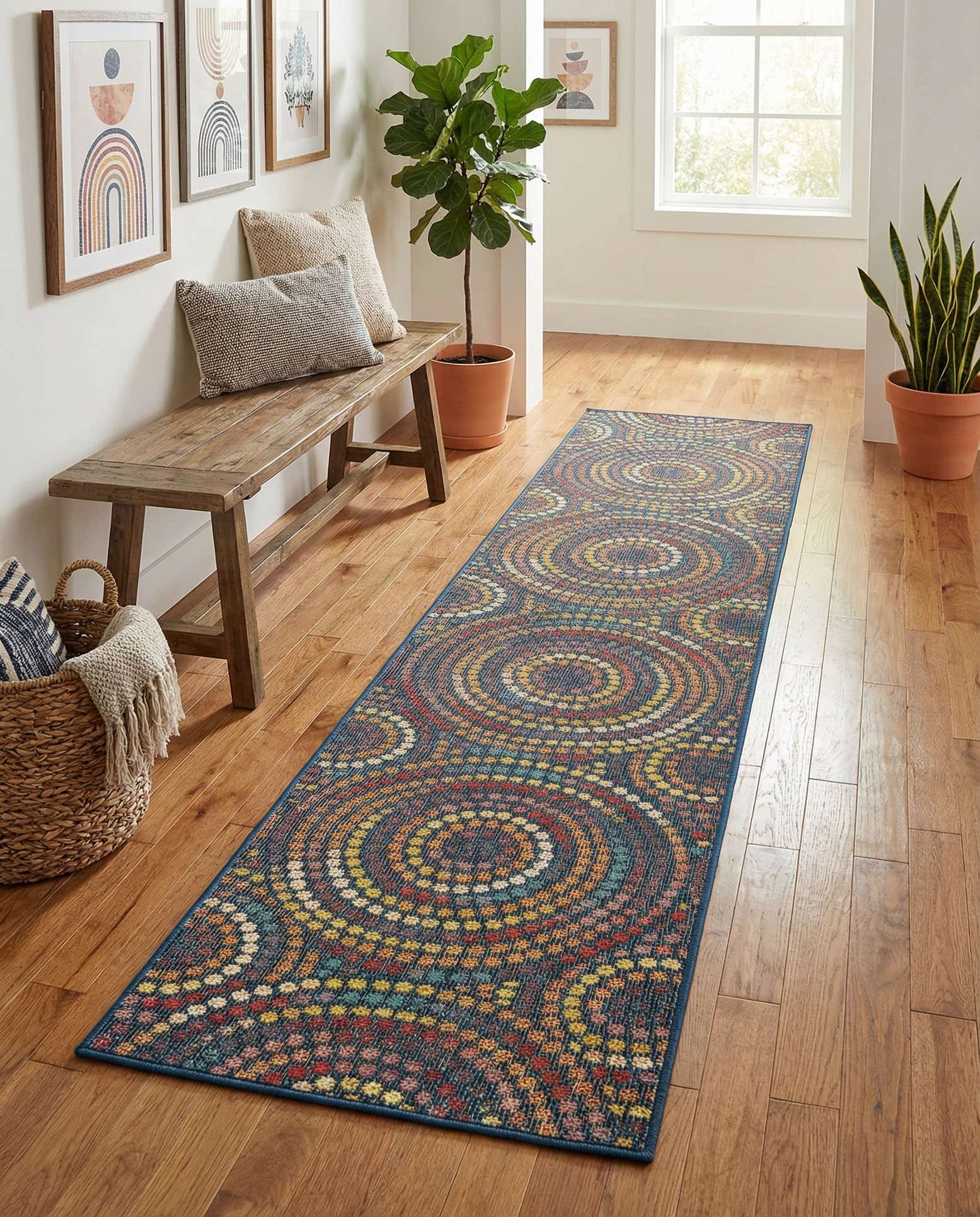 2' 7 x 12' Easy-Clean Baja Indoor / Outdoor Runner Rug