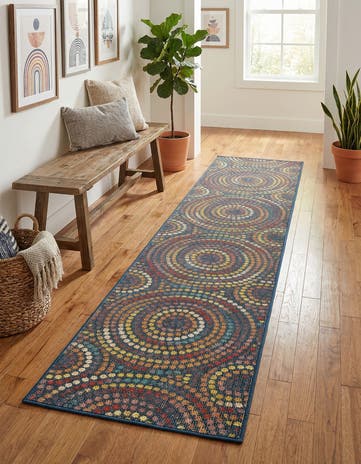 2' 7 x 12' Easy-Clean Baja Indoor / Outdoor Runner Rug