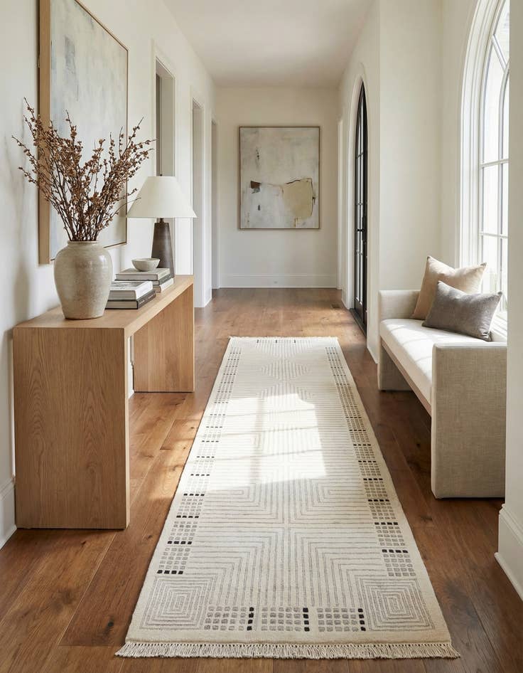 Detail image of 2' 8 x 9' 11  Hand Knotted Darya Wool Runner Rug