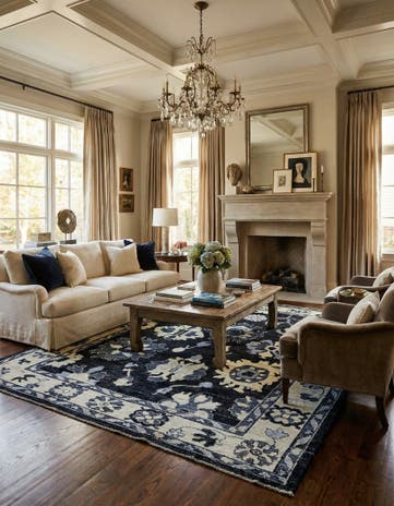 13' x 14' 8 Hand Knotted Oushak Wool Rug
