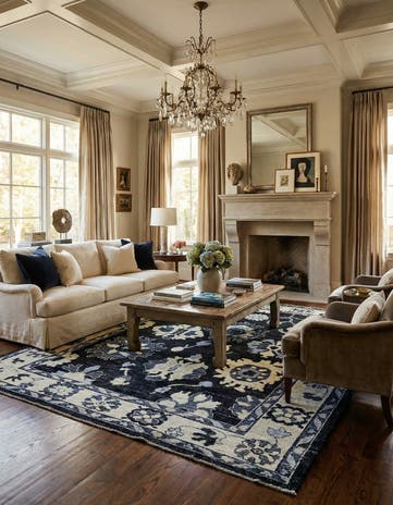 13' x 14' 8 Hand Knotted Oushak Wool Rug