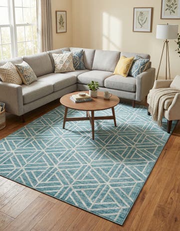 7' x 10' Lattice Trellis Rug