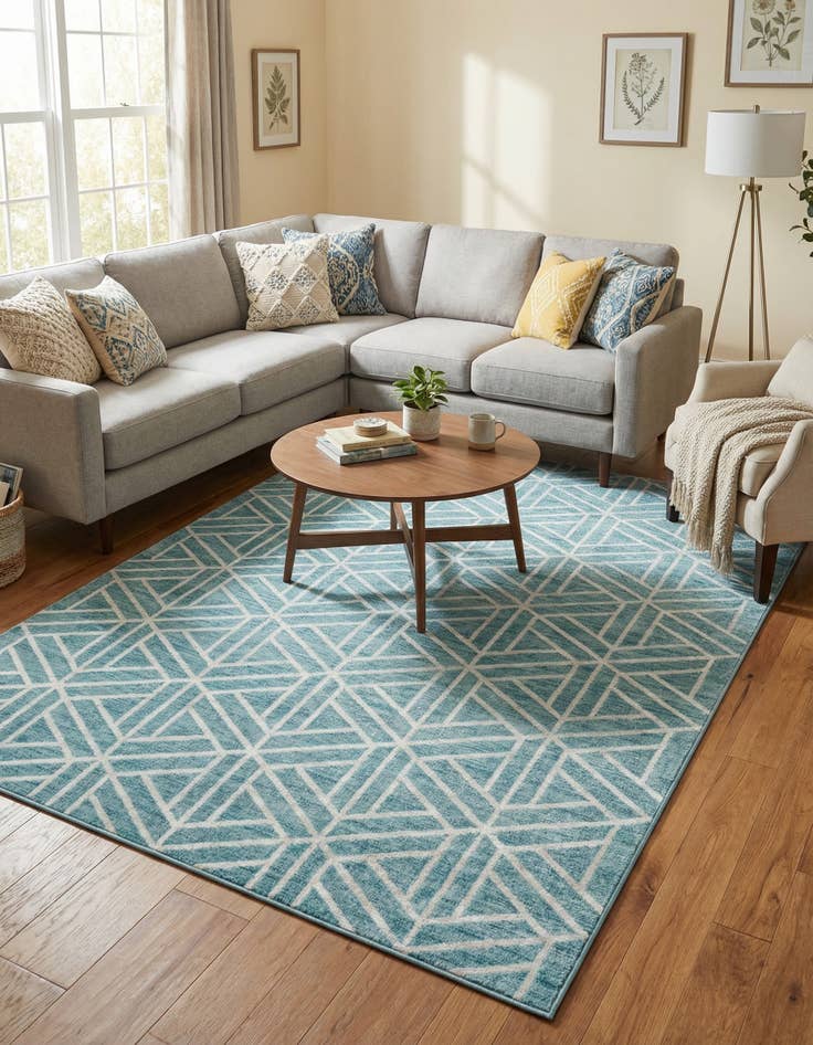 Detail image of 7' x 10' Lattice Trellis Rug