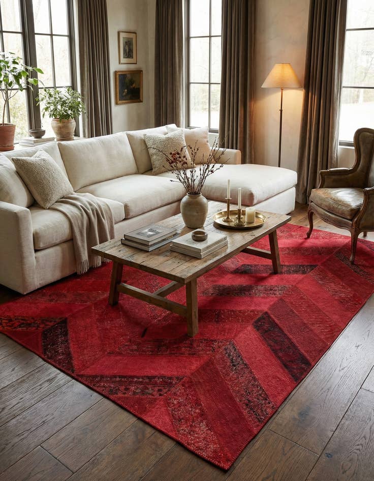 Detail image of 5' x 6' 5  Hand Knotted Ultra Vintage Wool Rug