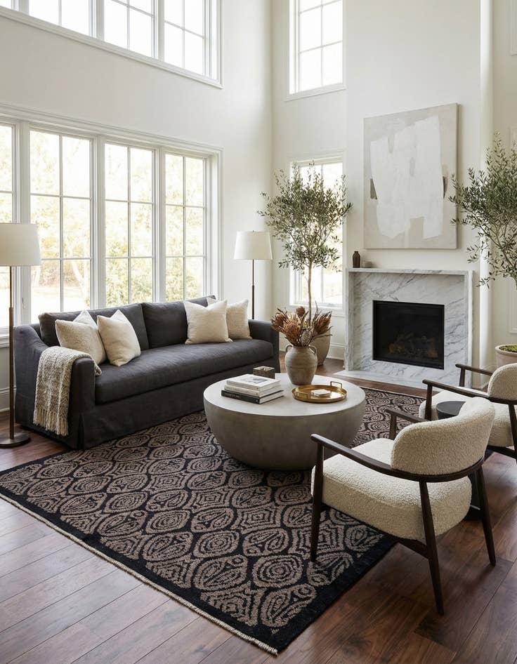 Detail image of 8' x 10'  Hand Knotted Darya Wool Rug