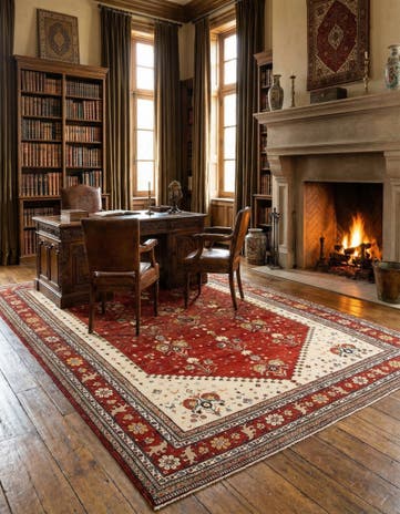 8' 1 x 11' 7 Hand Knotted Luribaft Rug