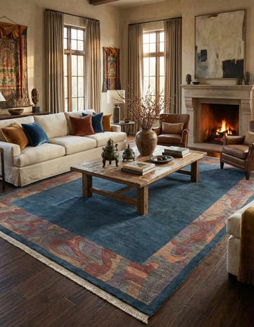 8' 4 x 11' 9 Hand Knotted Tibet Wool Rug