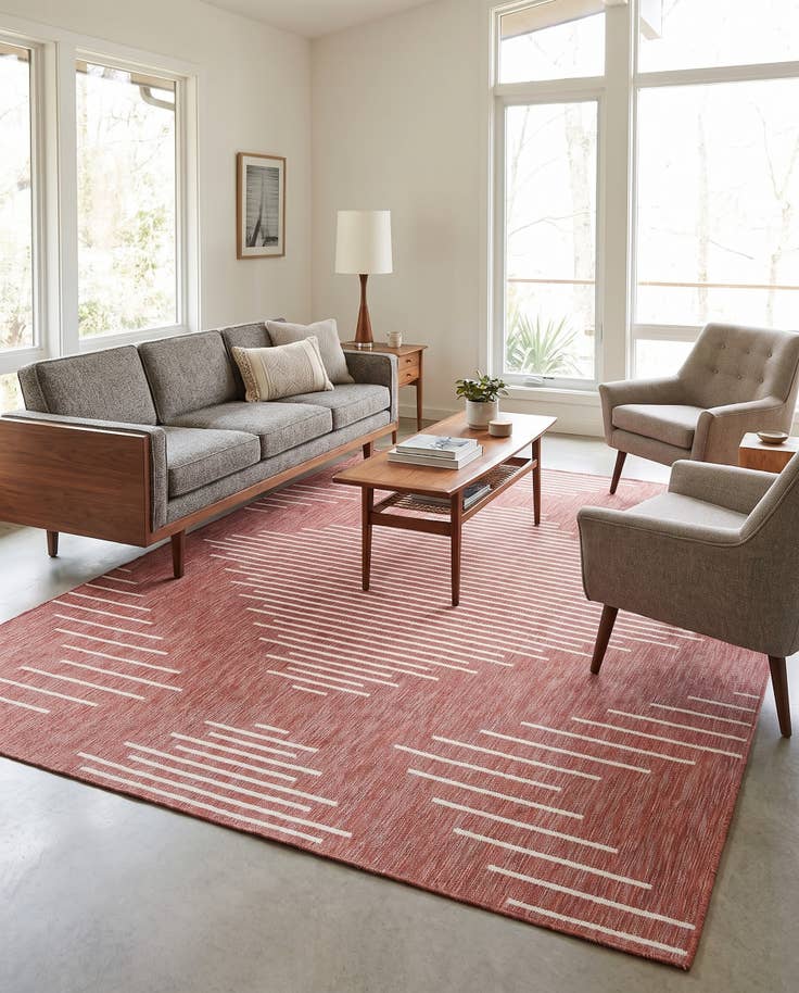 Detail image of 7' 10 x 10' Easy-Clean Modern Indoor / Outdoor Rug