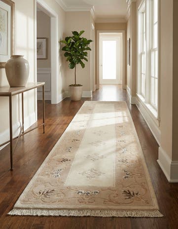 2' 10 x 9' 6 Hand Knotted Darya Wool Runner Rug