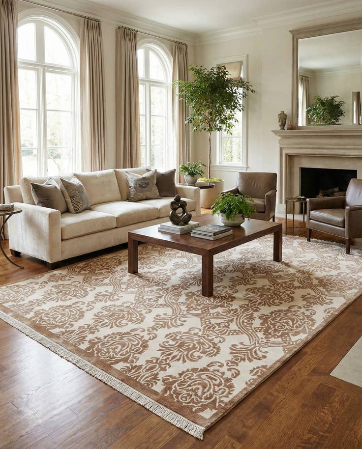 Detail image of 6' 9 x 9' 11 Hand Knotted Darya Wool Rug