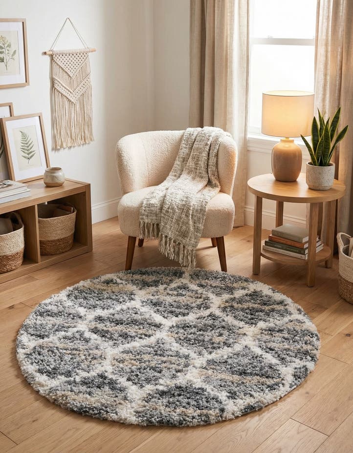 3' 3 x 3' 3 Athena Shag Round Rug