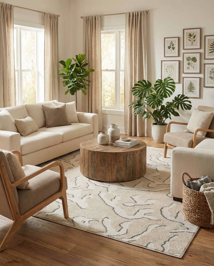Detail image of 9' x 12' Easy-Clean Sabrina Soto Indoor / Outdoor Rug