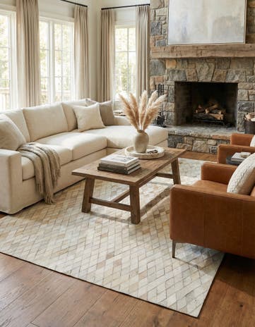 5' 1 x 8' 2 Cowhide - Patchwork Rug
