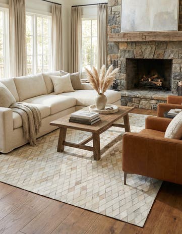 5' 1 x 8' 2 Cowhide - Patchwork Rug