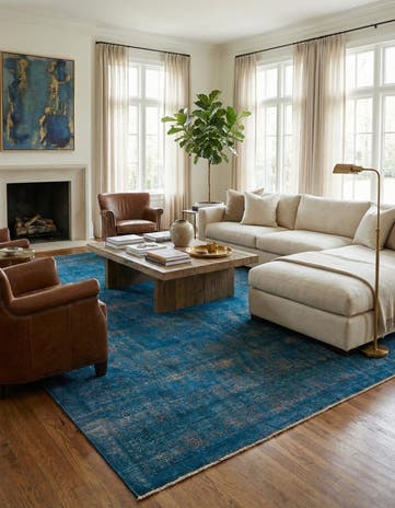 9' 6 x 12' 10 Hand Knotted Ultra Vintage Persian Wool Rug