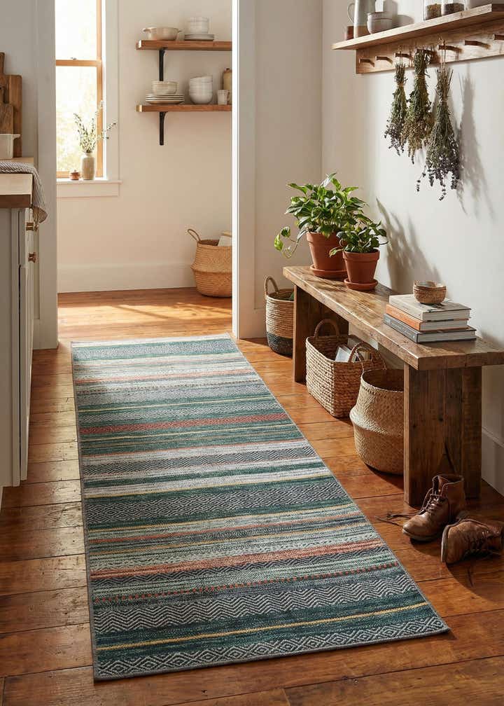 2' x 5' Washable Yara Runner Rug