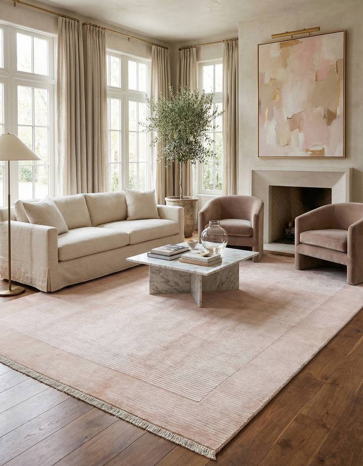 Detail image of 6' 5 x 9' 10  Hand Knotted Darya Wool Rug