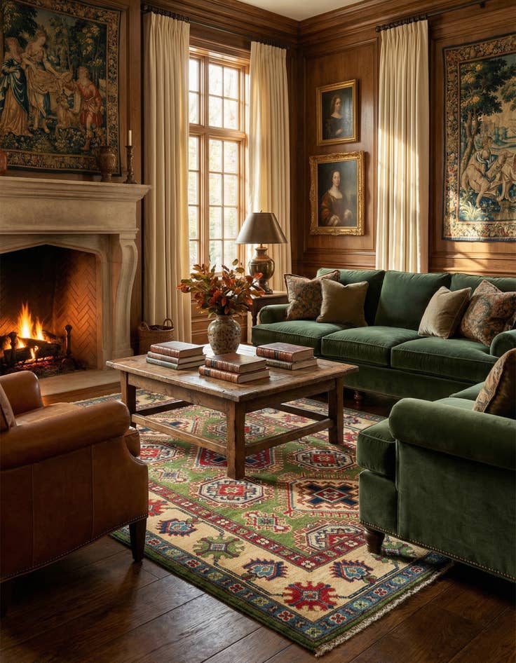 Detail image of 4' x 6'  Hand Knotted Kazak Rug