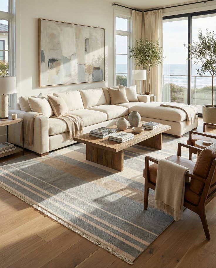 Detail image of 6' 7 x 9' 10 Hand Knotted Darya Wool Rug