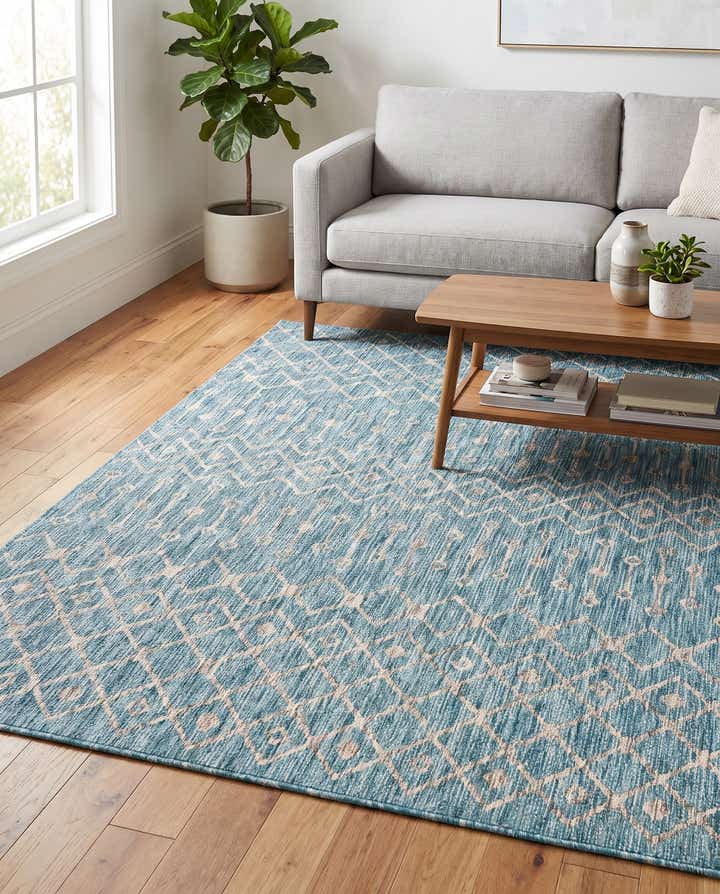 6' x 9' Easy-Clean Trellis Indoor / Outdoor Rug