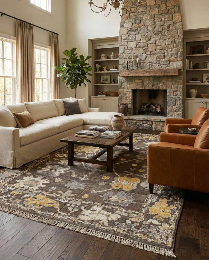 9' 1 x 12' Hand Knotted Oushak Wool Rug