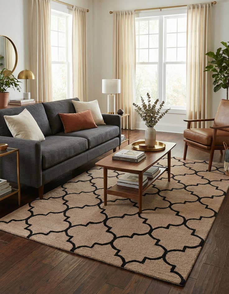 Detail image of 5' 1 x 8' Luna Wool Rug