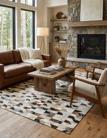 4' x 5' 11 Cowhide - Patchwork Rug