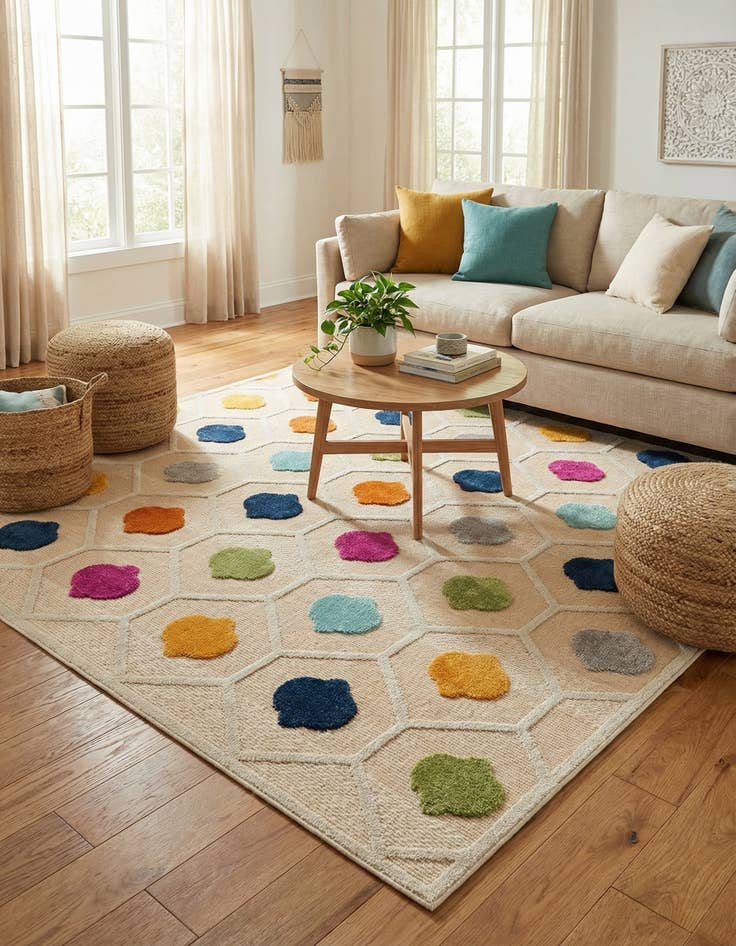 Detail image of 5' 3 x 8'  Washable Aruba Indoor / Outdoor Rug