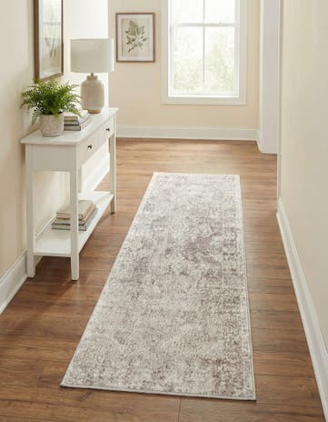 Gray Oxford Runner Rug