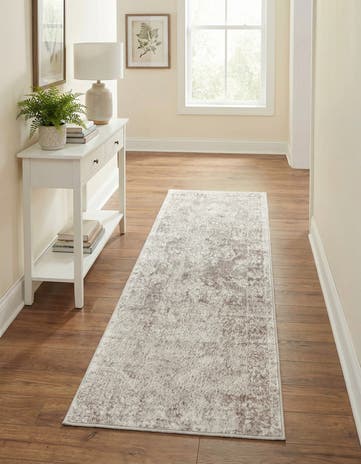 Gray Oxford Runner Rug