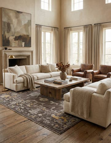9' x 12' 3 Hand Knotted Oushak Wool Rug