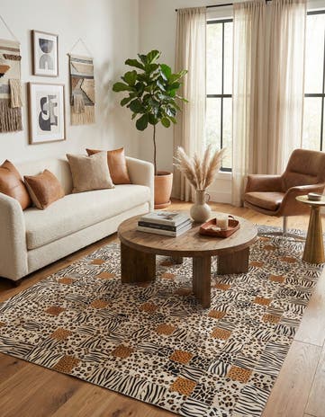 5' 1 x 8' Cowhide Stocks Rug
