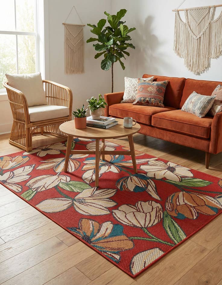 Detail image of 5' 3 x 8' Easy-Clean Baja Indoor / Outdoor Rug