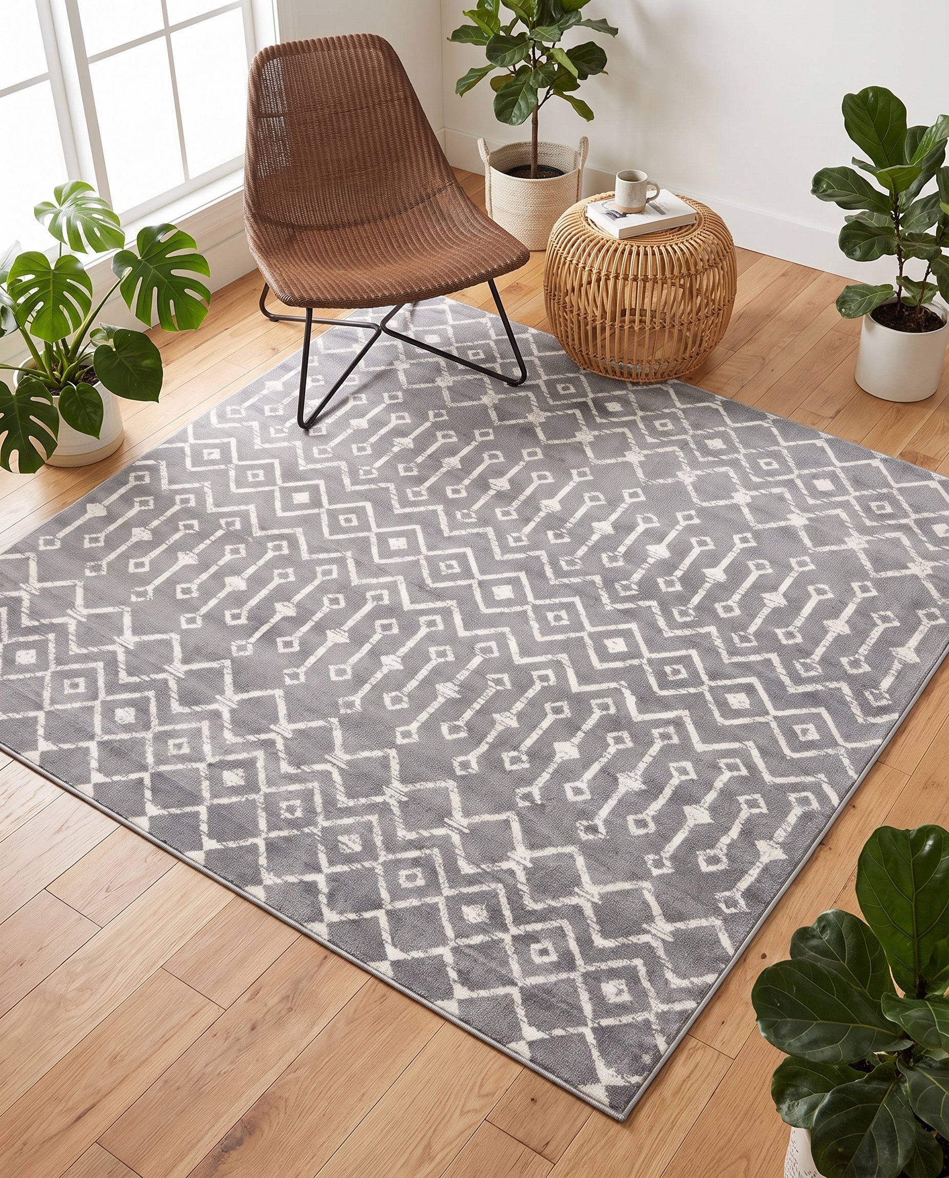 6' x 6' Kasbah Trellis Square Rug