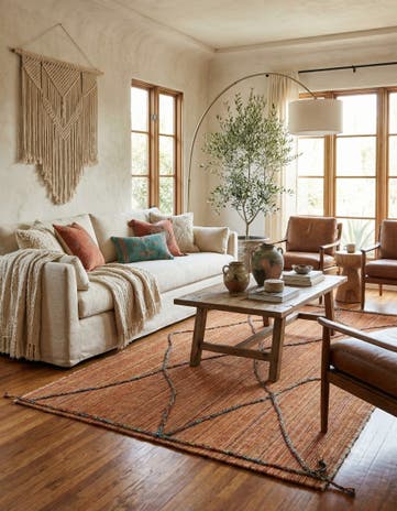 5' 4 x 8' 9 Hand Knotted Moroccan Wool Rug