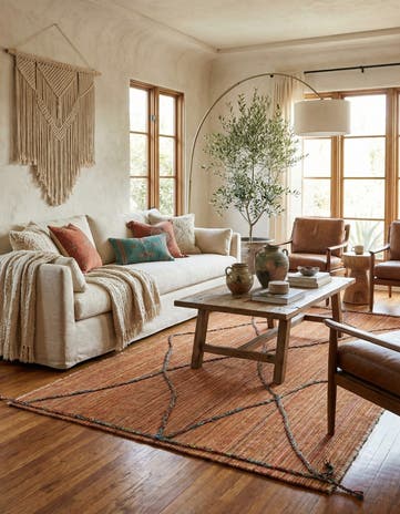 5' 4 x 8' 9 Hand Knotted Moroccan Wool Rug
