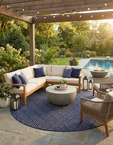 10' x 10' Easy-Clean Sabrina Soto Indoor / Outdoor Round Rug