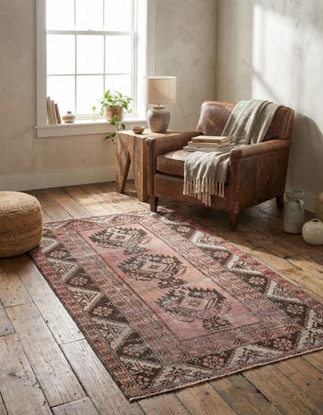 3' 10 x 6' 9 Hand Knotted Ultra Vintage Persian Wool Rug