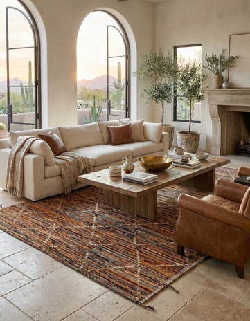 10' 8 x 13' 10 Hand Knotted Moroccan Wool Rug