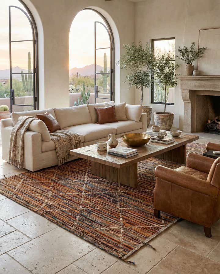 10' 8 x 13' 10 Hand Knotted Moroccan Wool Rug