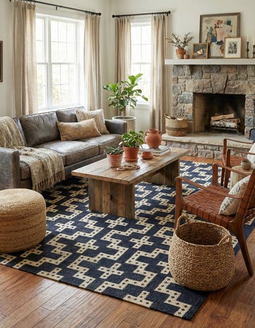 9' x 12' Hand Woven Kilim Wool Rug