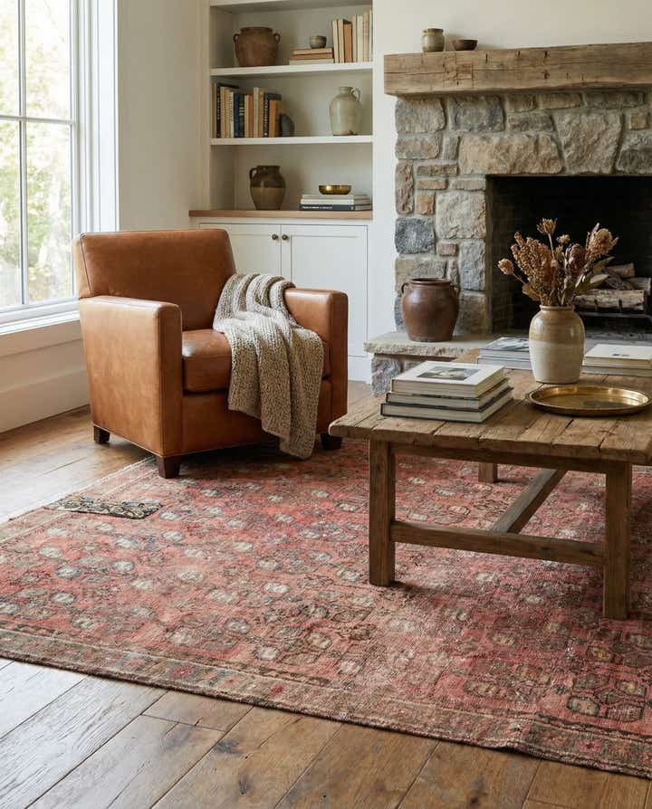 4' 10 x 8' 9 Hand Knotted Ultra Vintage Persian Wool Rug