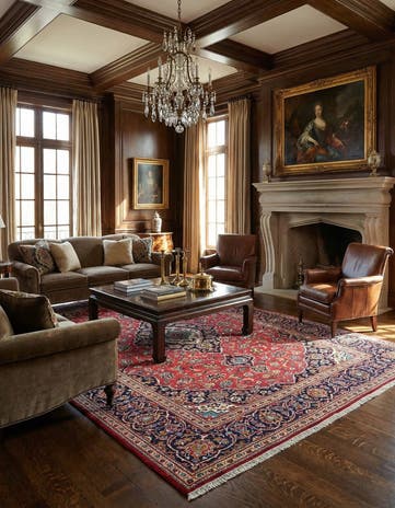 8' 1 x 11' 5 Kashan Wool Rug