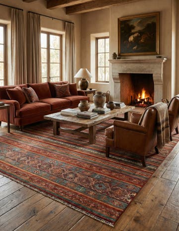 8' 2 x 11' 1 Rubin Wool Rug